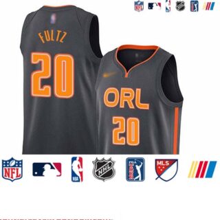 Magic #20 Markelle Fultz Charcoal Basketball Swingman City Edition 2019 20 Jersey