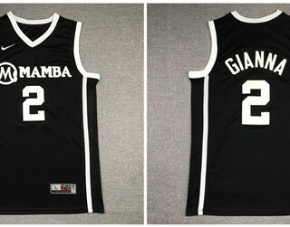 Mamba Gianna Maria 2 Black Kobe Bryant Daughter Stitched Basketball Jersey