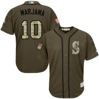 Mariners #10 Mike Marjama Green Salute to Service Stitched Baseball Jersey