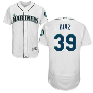 Mariners #39 Edwin Diaz White Flexbase Authentic Collection Stitched Baseball Jersey