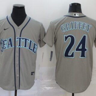 Mariners 24 Ken Griffey Jr. Gray 2020 Nike Cool Base Jersey