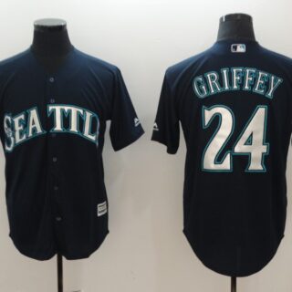 Mariners 24 Ken Griffey Jr. Navy Cool Base Jersey