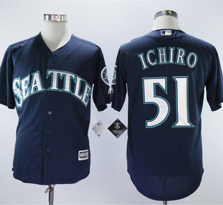 Mariners 51 Ichiro Suzuki Navy Cool Base Jersey