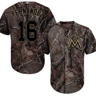 Marlins #16 Jose Fernandez Camo Realtree Collection Cool Base Stitched Youth Baseball Jersey