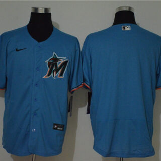 Marlins Blank Blue 2020 Nike Cool Base Jersey