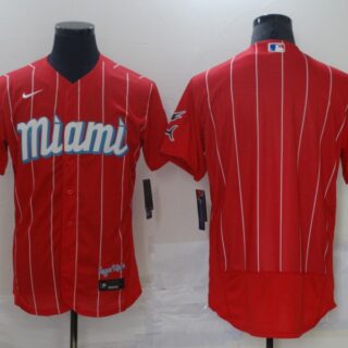 Marlins Blank Red 2021 City Connect Flexbase Jersey