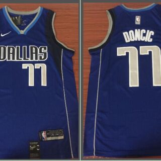 Mavericks 77 Luka Doncic Navy Nike Swingman Jersey