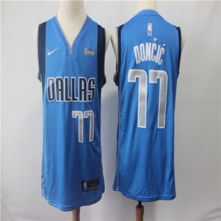 Mavericks 77 Luka Doncic Royal Nike Swingman Jersey