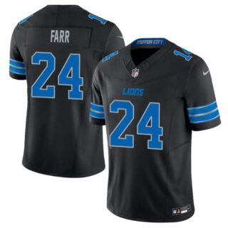 Men's Mel Farr #24 Detroit Lions 2nd Alternate Vapor F.U.S.E. Limited 2024 Jersey – Black