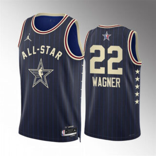 Men's 2024 All-Star #22 Franz Wagner Navy Stitched Basketball Jersey