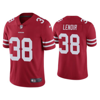 Men's 49ers #38 Deommodore Lenoir Red Vapor Limited Jersey