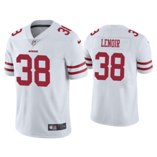 Men's 49ers #38 Deommodore Lenoir White Vapor Limited Jersey