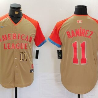 Men's American League #11 José Ramírez Cream 2024 All-Star Limited Stitched Jerseys