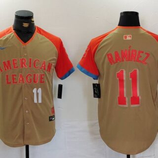 Men's American League #11 José Ramírez Cream 2024 All-Star Limited Stitched Jerseys