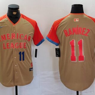 Men's American League #11 José Ramírez Cream 2024 All-Star Limited Stitched Jerseys