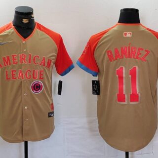Men's American League #11 José Ramírez Cream 2024 All-Star Limited Stitched Jerseys