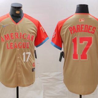 Men's American League #17 Isaac Paredes Cream 2024 All-Star Limited Stitched Jerseys
