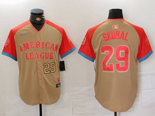 Men's American League #29 Tarik Skubal Cream 2024 All-Star Limited Stitched Baseball Jerseys