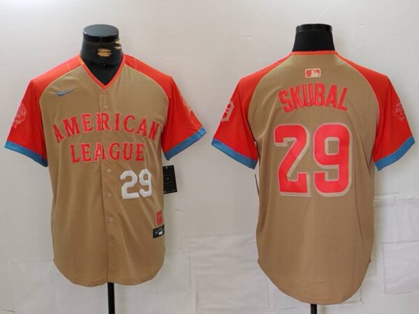 Men's American League #29 Tarik Skubal Cream 2024 All-Star Limited Stitched Baseball Jerseys