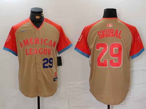 Men's American League #29 Tarik Skubal Cream 2024 All-Star Limited Stitched Baseball Jerseys