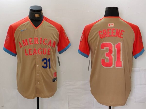 Men's American League #31 Riley Greene Cream 2024 All-Star Limited Stitched Baseball Jerseys