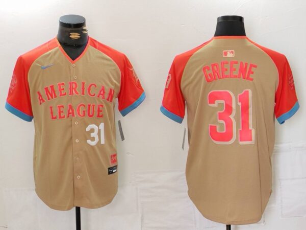 Men's American League #31 Riley Greene Cream 2024 All-Star Limited Stitched Baseball Jerseys