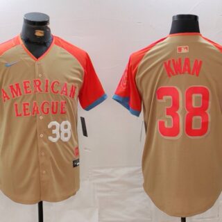 Men's American League #38 Steven Kwan Cream 2024 All-Star Limited Stitched Jerseys
