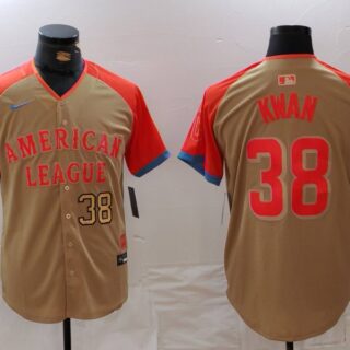 Men's American League #38 Steven Kwan Cream 2024 All-Star Limited Stitched Jerseys