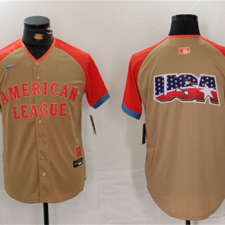 Men's American League Cream 2024 All-Star Big Logo Limited Stitched Baseball Jersey