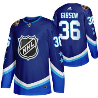 Men's Anaheim Ducks #36 John Gibson 2022 All-Star Blue Stitched Jersey