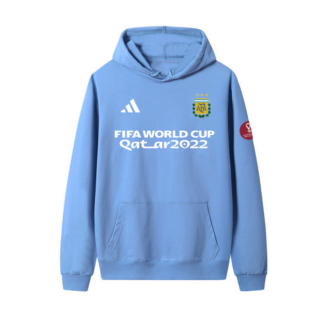 Men's Argentina Blue 2022 FIFA World Cup Soccer Hoodie 2