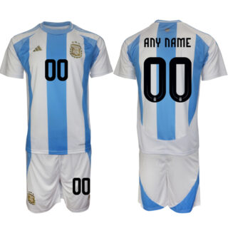 Men's Argentina Custom White Blue 2024-25 Home Soccer Jersey