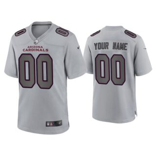 Men's Arizona Cardinals Active Player Custom Grey Atmosphere Fashion Stitched Game Jersey