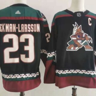 Men's Arizona Coyotes #23 Oliver Ekman-Larsson Throwback Kachina Black Jersey