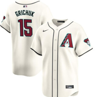 Men's Arizona Diamondbacks #15 Randal Grichuk 2023 24 Cream Cool Base Stitched Baseball Jersey