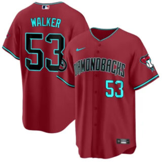Men's Arizona Diamondbacks #53 Christian Walker 2023 24 Red Cool Base Stitched Baseball Jersey