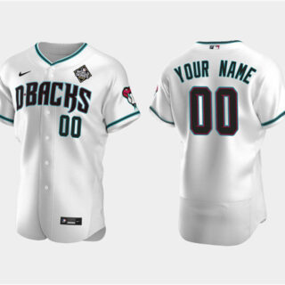 Men's Arizona Diamondbacks Actve Player Custom White 2023 World Series Flex Base Stitched Jersey