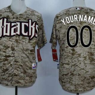 Men's Arizona Diamondbacks Customized Camo MLB Cool Base Jersey