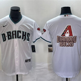 Men's Arizona Diamondbacks White Team Big Logo Cool Base Stitched Baseball JerseyS