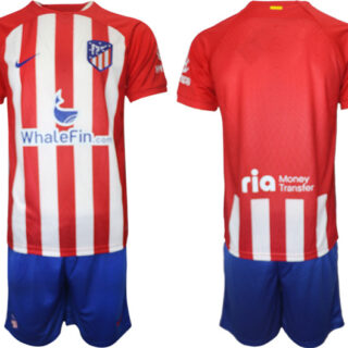Men's Atletico de Madrid Custom 2023 24 Red Home Soccer Jersey Suits
