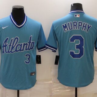 Men's Atlanta Braves #3 Dale Murphy Blue Stitched Baseball Jersey