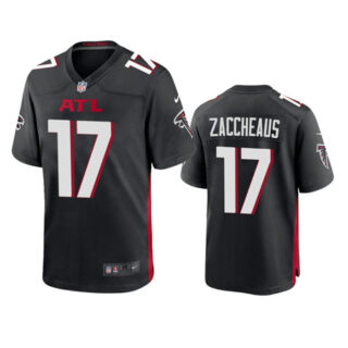 Men's Atlanta Falcons #17 Olamide Zaccheaus Black Stitched Football Game Jersey