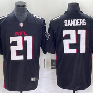 Men's Atlanta Falcons #21 Deion Sanders Black Vapor Untouchable Limited Stitched Jersey