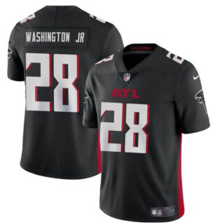 Men's Atlanta Falcons #28 Carlos Washington Jr Black Vapor Untouchable Limited Stitched Football Jersey