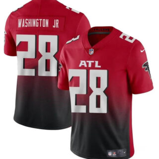 Men's Atlanta Falcons #28 Carlos Washington Jr Red Black Vapor Untouchable Limited Stitched Football Jersey