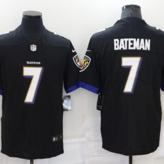 Men's Baltimore Ravens #7 Rashod Bateman Black Vapor Untouchable Limited Stitched Jersey