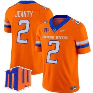 Men's Boise State Broncos #2 Ashton Jeanty Orange 2024 F.U.S.E. Vapor Limited Stitched Football Jersey