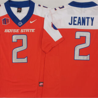 Men's Boise State Broncos #2 Ashton Jeanty Orange White 2024 F.U.S.E. Vapor Limited Stitched Football Jersey
