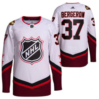 Men's Boston Bruins #37 Patrice Bergeron 2022 All-Star White Stitched Jersey