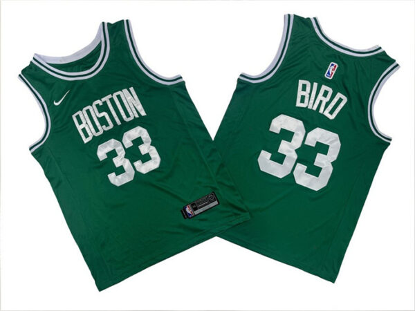 Men's Boston Celtics #33 Larry Bird Green Stitched Basketball Jersey